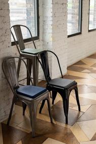 img 3 attached to 💺 Мягкая подушка Sofft: Удобная серая сиденье для металлических барных стульев или кухонных стульев