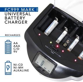 img 3 attached to 🔋 FC999 Model MaximalPower Universal Battery Charger Station for Alkaline, RAM, Ni-MH, Ni-CD, AA, AAA, C, D, 9V Batteries with Organizer Case