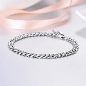 img 1 attached to 🎁 PROSTEEL Стильный браслет Cuban Link для мужчин и женщин - нержавеющая сталь, черный/покрытие 18К золотом, разные ширины и длины, поставляется в подарочной коробке