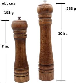 img 3 attached to Abcsea Pepper Grinder Wooden Shaker