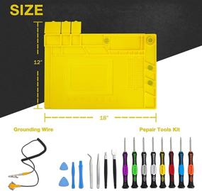 img 2 attached to 🔌 Soldering Silicone Grounding Mat - Anti-Static Magnetic