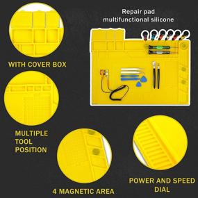 img 3 attached to 🔌 Soldering Silicone Grounding Mat - Anti-Static Magnetic