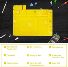 img 1 attached to 🔌 Soldering Silicone Grounding Mat - Anti-Static Magnetic