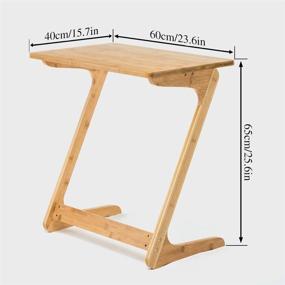 img 3 attached to 🛋️ Sofa Table TV Tray - NNEWVANTE End Table Laptop Desk - Removable Console/Side/Snack for Coffee Bed Sofa, Ideal for Eating, Writing, Reading in Living Room - Natural