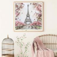 elegant eiffel tower 5d diy diamond painting kit for exquisite wall decoration - full square drill, rhinestone embroidery art craft, cross stitch, paint by number - ideal for adults and children - 12x12 inches logo