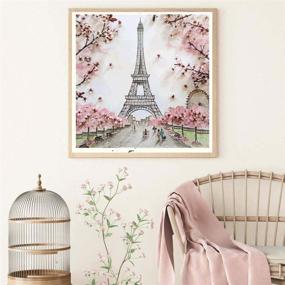 img 4 attached to Elegant Eiffel Tower 5D DIY Diamond Painting Kit for Exquisite Wall Decoration - Full Square Drill, Rhinestone Embroidery Art Craft, Cross Stitch, Paint by Number - Ideal for Adults and Children - 12x12 inches