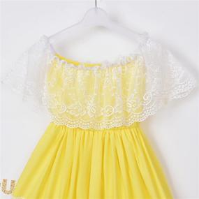img 3 attached to 👗 Foukiay Toddler Girl Wedding Princess Maxi Dress - Shoulder Strap Holiday Girls' Clothing Dresses