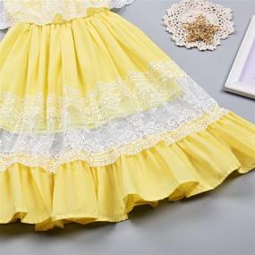img 1 attached to 👗 Foukiay Toddler Girl Wedding Princess Maxi Dress - Shoulder Strap Holiday Girls' Clothing Dresses