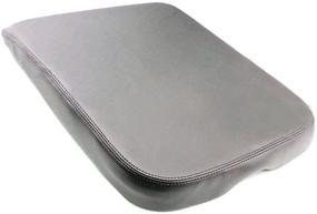 img 4 attached to Synthetic Leather Armrest Console Cover for Dodge Ram 2002-2008 (Gray) - AUTOKAY