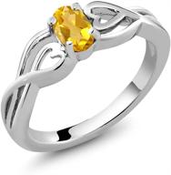 💍 gem stone king 925 sterling silver natural citrine women's engagement ring 0.40 carat oval 6x4mm gemstone birthstone (sizes 5, 6, 7, 8, 9) for enhanced seo 💍 кольцо на помолвку для женщин из натурального цитрина gem stone king 925 из стерлингового серебра, овальной формы, 0,40 карата, размером 6x4 мм, камень родового месяца (размеры 5, 6, 7, 8, 9) для улучшенного seo. логотип