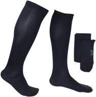 🧦 evonation men's travel usa made graduated compression socks: 8-15 mmhg mild pressure for orthopedic support & improved circulation - xl navy blue логотип