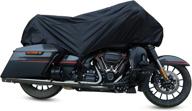 x autohaux waterproof motorcycle cover xl - lightweight half cover for full dress touring cruiser - outdoor rain and dust protector logo