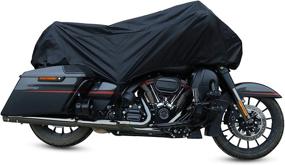 img 4 attached to X AUTOHAUX Waterproof Motorcycle Cover XL - Lightweight Half Cover for Full Dress Touring Cruiser - Outdoor Rain and Dust Protector