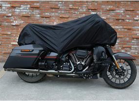 img 3 attached to X AUTOHAUX Waterproof Motorcycle Cover XL - Lightweight Half Cover for Full Dress Touring Cruiser - Outdoor Rain and Dust Protector