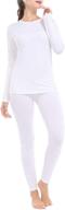 👚 auqco women's ultra soft thermal underwear set with fleece lined base layer - winter warm long johns top & bottom logo