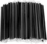 🥤 pack of 100 jumbo black boba straws - individually wrapped wide-mouthed straws, disposable and smoothie-friendly (0.43" wide x 9.45" long) logo