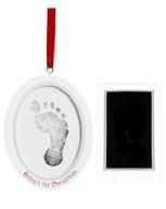 👶 pearhead babyprints double-sided photo ornament | newborn baby handprint & footprint | clean touch ink pad included | ideal gift for baby's first christmas & holidays logo