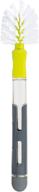 casabella smart scrub dispensing glass & bottle brush - white, yellow, gray: the ultimate cleaning solution logo