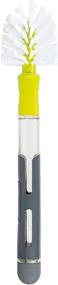 img 2 attached to Casabella Smart Scrub Dispensing Glass & Bottle Brush - White, Yellow, Gray: The Ultimate Cleaning Solution