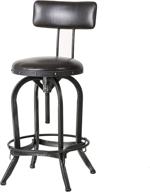 🪑 brown leather barstool with backrest by christopher knight home vlippu logo