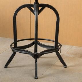 img 2 attached to 🪑 Brown Leather Barstool with Backrest by Christopher Knight Home Vlippu