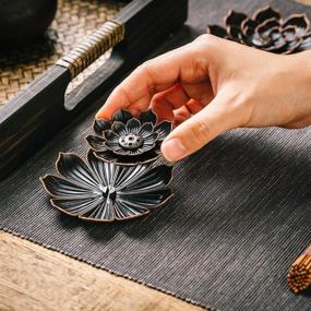 img 2 attached to 🌸 GARMOLY Brass Lotus Incense Burner & Ash Catcher - Premium Incense Holder for Sticks