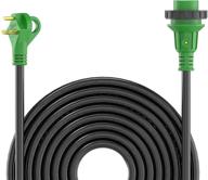 🔌 rvguard 30 amp 50 feet rv power extension cord: heavy duty stw wire with led, cord organizer, green, etl listed logo