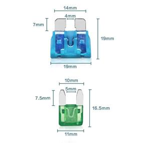 img 2 attached to 🚗 Набор предохранителей для автомобиля Vrupin 140 шт. - Предохранители автомобильного типа для автомобиля/SUV/RV/грузовика/лодки - Стандартного и мини-размера (5А/7,5А/10А/15А/20А/25А/30А) - Набор запасных предохранителей