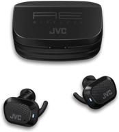 🎧 jvc ha-ae5tb ae sport полностью беспроводные наушники: время работы аккумулятора - 27 часов, водонепроницаемость ip55 - bluetooth вкладыши с функцией touch & talk и сенсорным управлением (черный). логотип