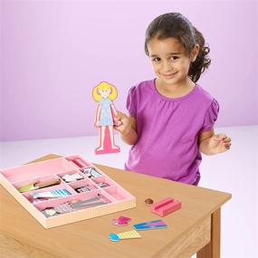 img 2 attached to 👗 Melissa & Doug Deluxe Magnetic Dress Up Set: Endless Dress-Up Fun for Kids!