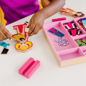 img 3 attached to 👗 Melissa & Doug Deluxe Magnetic Dress Up Set: Endless Dress-Up Fun for Kids!