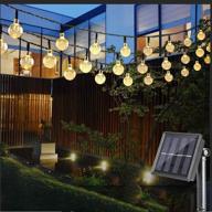 🌞 outdoor solar string lights, waterproof globe fairy string lights with 50 led crystal balls, 24.6ft, ideal for bedroom, garden, yard, home, patio, wedding, party, holiday decoration logo