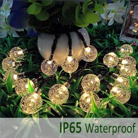 img 3 attached to 🌞 Outdoor Solar String Lights, Waterproof Globe Fairy String Lights with 50 LED Crystal Balls, 24.6Ft, Ideal for Bedroom, Garden, Yard, Home, Patio, Wedding, Party, Holiday Decoration