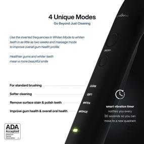 img 1 attached to ✨ AquaSonic Black Series Ultra Whitening Toothbrush: ADA Accepted Electric Toothbrush with 8 Brush Heads, Travel Case, Ultra Sonic Motor, Wireless Charging, 4 Modes with Smart Timer