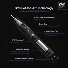 img 3 attached to ✨ AquaSonic Black Series Ultra Whitening Toothbrush: ADA Accepted Electric Toothbrush with 8 Brush Heads, Travel Case, Ultra Sonic Motor, Wireless Charging, 4 Modes with Smart Timer