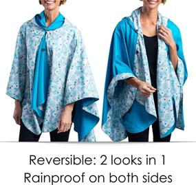 img 2 attached to 🌂 Houndstooth RainCaper: Perfect Women's Rain Poncho for Stylish Protection in All Weathers