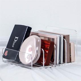 img 2 attached to 📂 Acrylic File Sorter - Desk File Folder Holder, Document Paper Letter Book Envelope Laptop Organizer, Clear Acrylic Office File Organizer for Desktop