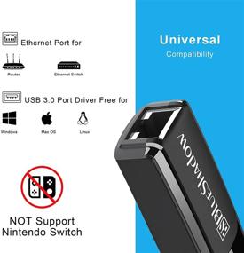 img 2 attached to Blueshadow USB Ethernet Adapter - USB 3.0 to Gigabit RJ45 LAN Network Converter, Driver-Free, LED Indicator, Compatible with Windows XP/Vista/7/8/10, MAC OS, Linux