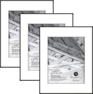 🖼️ mantello black picture frame set - front loading design to showcase 8x10-inch photos (matted) or 11x14-inch photos (no mat) - ideal for artwork, diploma, certificate, collage - large hanging gallery wall frame set of 3 логотип