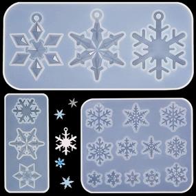 img 4 attached to Craft Snowflake Silicone Moulds: ❄️ DIY Pendant Mold for Holiday Resin Casting