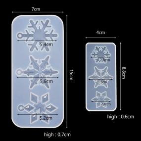 img 3 attached to Craft Snowflake Silicone Moulds: ❄️ DIY Pendant Mold for Holiday Resin Casting