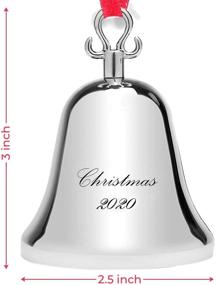 img 3 attached to Klikel Christmas Ornament 2020 - Elegant Engraved Bell for Christmas Tree Decor - 7th Annual Edition with Red Ribbon & Gift Box