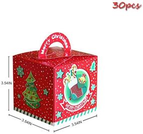 img 3 attached to Festive Christmas Candy Boxes: DIY Paper Xmas Treats Gift Cake Boxes for Decorative Christmas Cookies (30PCS)