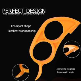 img 1 attached to 🍊 9 Pack Plastic Orange Peeler Tools - Easy Citrus Peel Cutter, Fruit Vegetable Slicer, Lemon Peeler Opener, Remover - Kitchen Gadgets, Knife Cooking Tool, Accessories