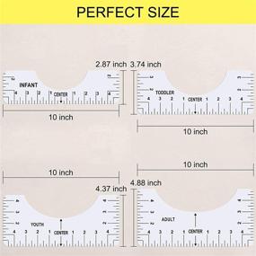 img 1 attached to 👕 Ultimate T-Shirt Alignment Tool Set: 4Pcs Tshirt Ruler Guide for Perfect Vinyl Alignment and Heat Press Application