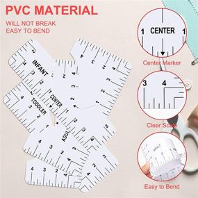 img 2 attached to 👕 Ultimate T-Shirt Alignment Tool Set: 4Pcs Tshirt Ruler Guide for Perfect Vinyl Alignment and Heat Press Application