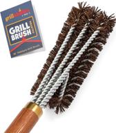 🔥 grillaholics pro grill brush palmyra - bristle-free alternative with natural palmyra bristle for deep cleaning and seasoning grates logo