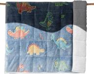 🦕 uttermara kids weighted blanket 5lbs: sherpa fleece glow in the dark dinosaur blanket for cozy sleep, 36x48 blue luminous throw bed blanket logo