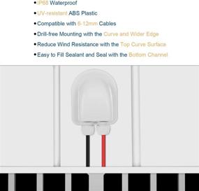 img 3 attached to 🌞 Restmo 2-Pack IP68 Waterproof Solar Cable Entry Gland – Dual Cable Entry Housing, Weather Resistant for RV, Caravan, Marine, Boat, Cabin – White