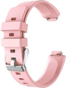 img 3 attached to 🎀 Kartice Adjustable Soft Silicone Bands for Fitbit Inspire - Pink